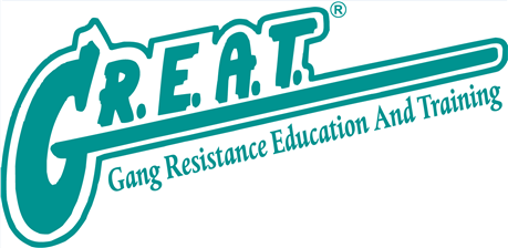 teal G.R.E.A.T. (Gang Resistance Education and Training) logo