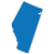 solid blue graphic of Alberta province