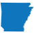 solid blue state of Arkansas graphic