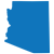 solid blue state of Arizona graphic