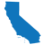 solid blue state of California graphic