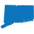 solid blue state of Connecticut graphic