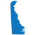 solid blue state of Delaware graphic