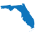 solid blue state of Florida graphic