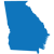 solid blue state of Georgia graphic
