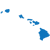 solid blue state of Hawaii graphic
