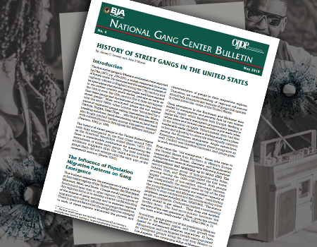 OJJDP National Gang Center Bulletin publication front page