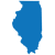 solid blue state of Illinois graphic