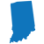 solid blue state of Indiana graphic