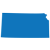 solid blue state of Kansas graphic