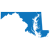 solid blue state of Maryland graphic