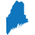 solid blue state of Maine graphic