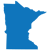 solid blue state of Minnesota graphic