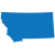 solid blue state of Montana graphic