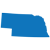 solid blue state of Nebraska graphic