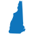 solid blue state of New Hampshire graphic
