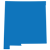 solid blue state of New Mexico graphic