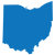 solid blue state of Ohio graphic