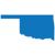 solid blue state of Oklahoma graphic