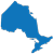 solid blue graphic of Ontario province