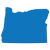 solid blue state of Oregon graphic