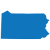 solid blue state of Pennsylvania graphic