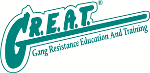 teal G.R.E.A.T. (Gang Resistance Education and Training) logo