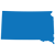 solid blue state of South Dakota graphic