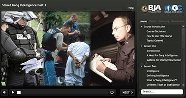 Screenshot of "Street Gang Intelligence" training