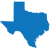 solid blue state of Texas graphic