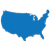 solid blue United States of America graphic