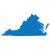 solid blue state of Virginia graphic