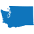 solid blue state of Washington graphic