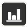 black and white bar chart icon