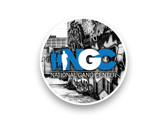 National Gang Center circle logo against a graffiti wall background
