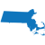 solid blue state of Massachusetts graphic