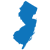 solid blue state of New Jersey graphic