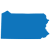 solid blue state of Pennsylvania graphic