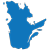 solid blue graphic of Quebec province