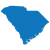 solid blue state of South Carolina graphic