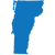 solid blue state of Vermont graphic